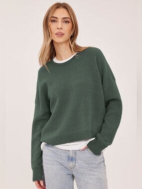 (Black) Gentle Fawn Axel Pullover Sweater - Black Waffle Knit